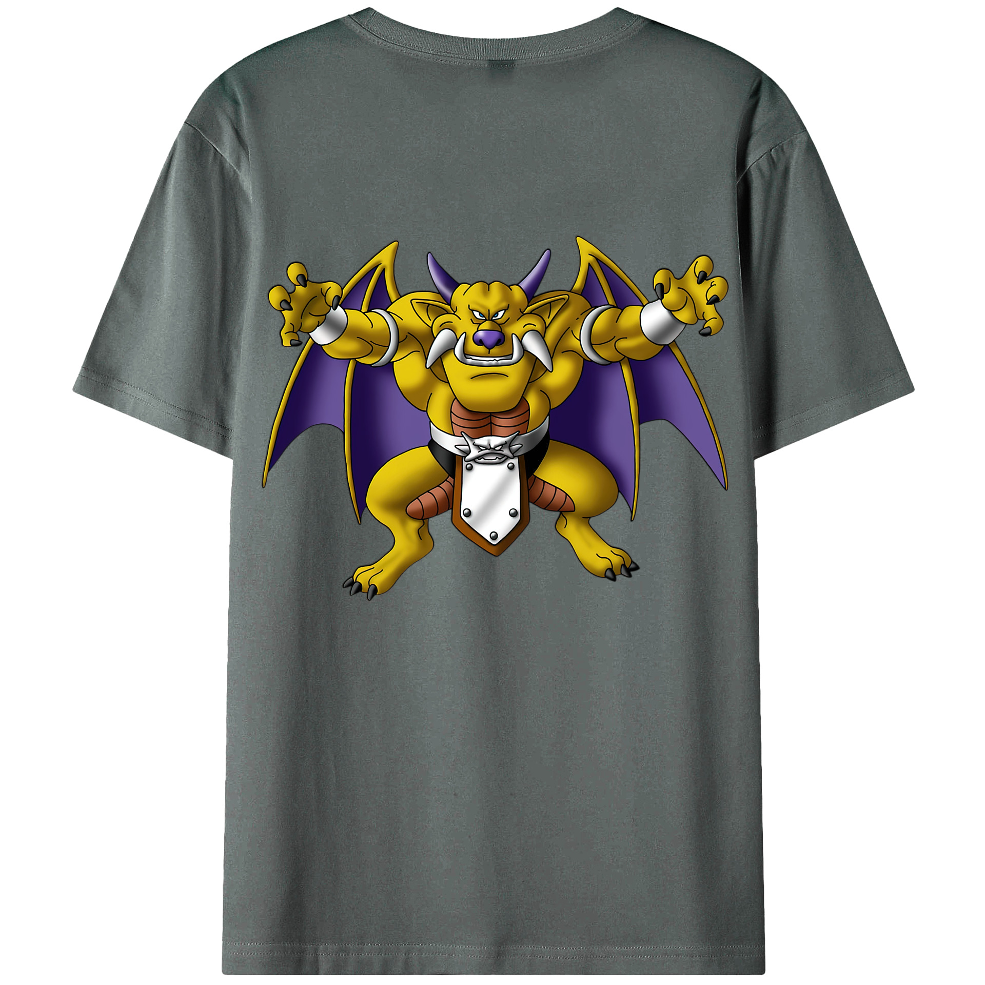 （画像用） ドラゴンクエスト Doragon Kuesuto Dragon Quest 綿100％ メンズ半袖Tシャツ（バックプリント） 通気性